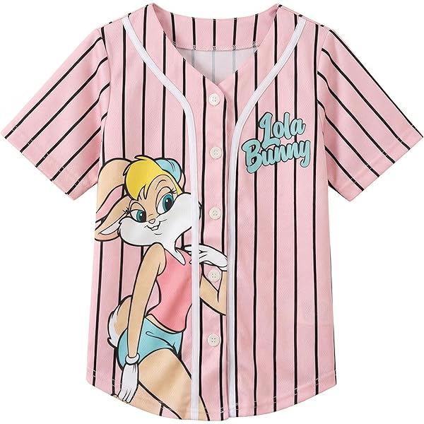 Amazon.com: LOONEY TUNES Ladies Baseball Jersey - Lola Bunny